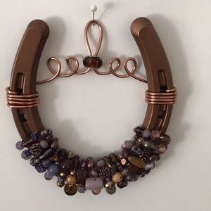 Handcrafted Creative Unique Beaded Horseshoe Art